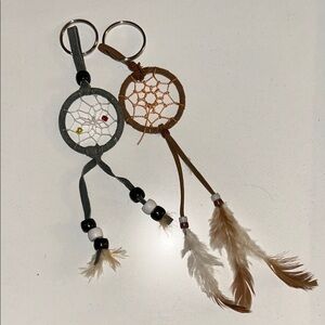 Dreamcatcher Keychain Set - Black and Brown